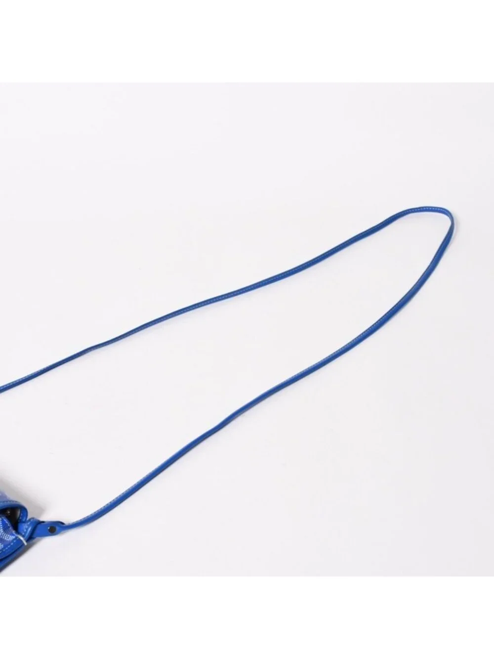 Goyard Plumet Pouch Wallet Shoulder Bag Blue Silver